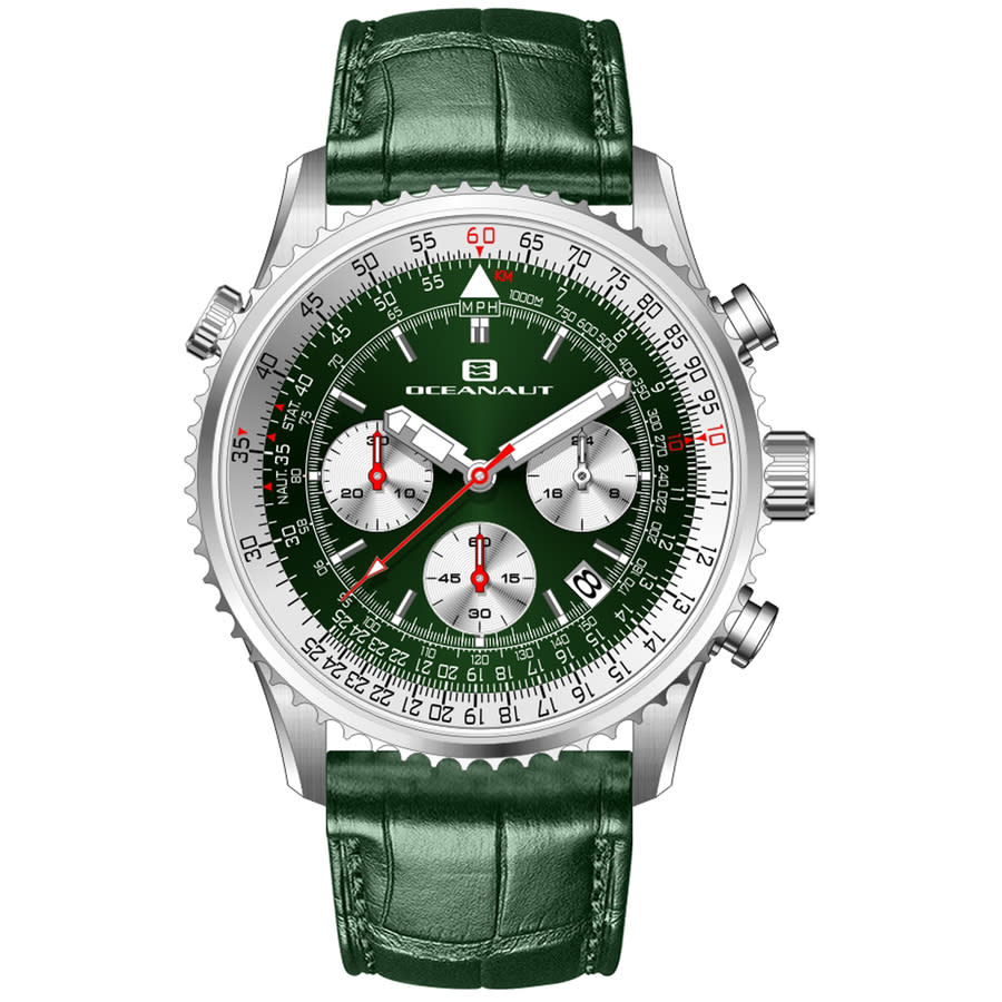 Oceanaut Flight Chronograph Quartz Green Dial Mens Watch OC0128 188$