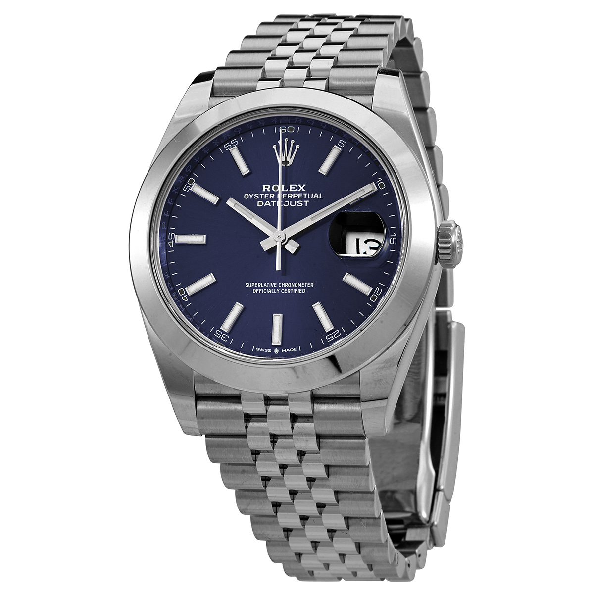 Preowned Rolex Datejust 41 Automatic Blue Dial Mens Watch 126300BLSJ
