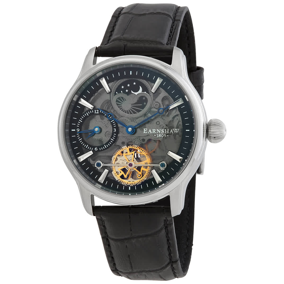 Thomas Earnshaw LONGITUDE SHADOW AUTOMATIC Black Dial Mens Watch ES-8063-04