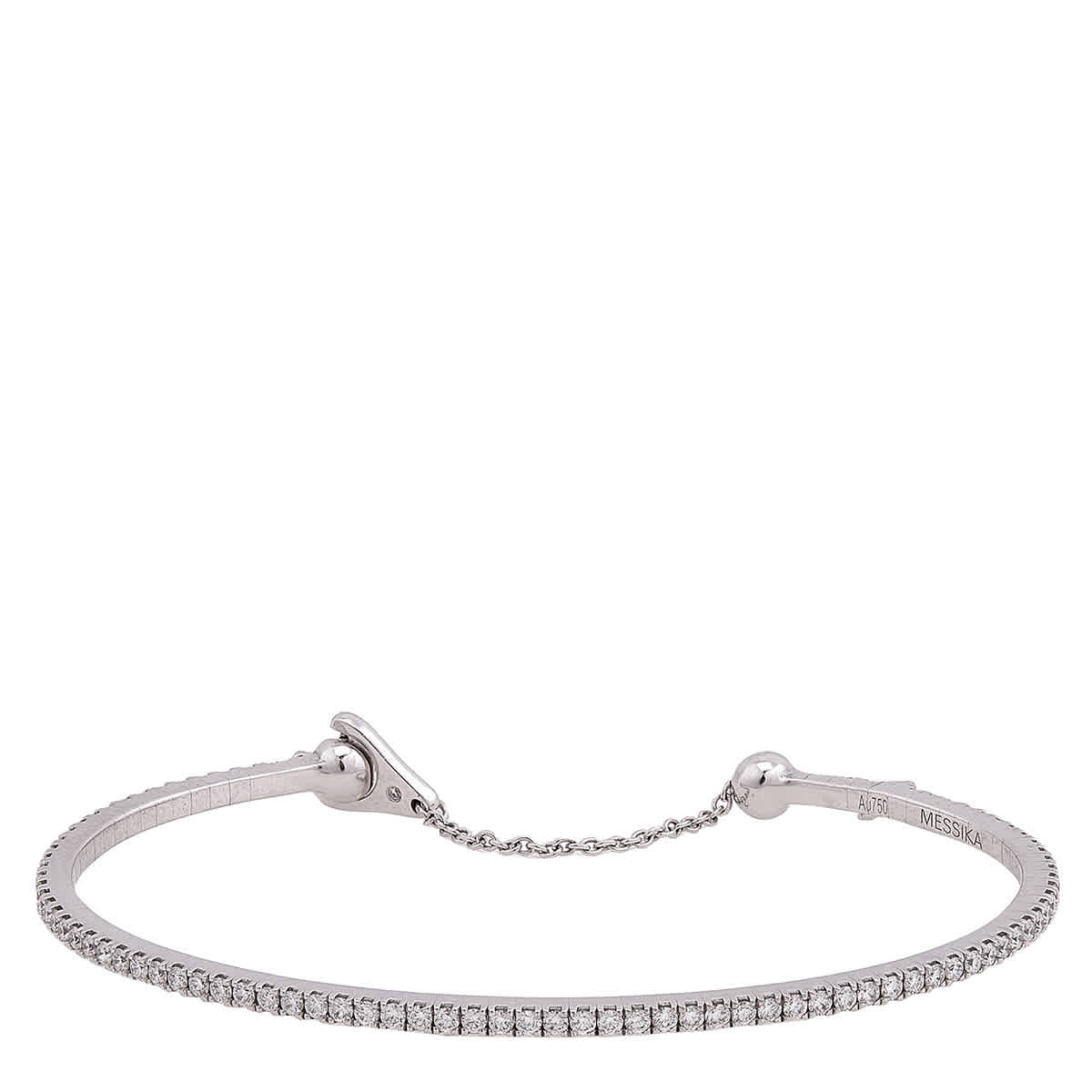 Messika 18k White Gold Skinny Diamond Bracelet Size S 3428$