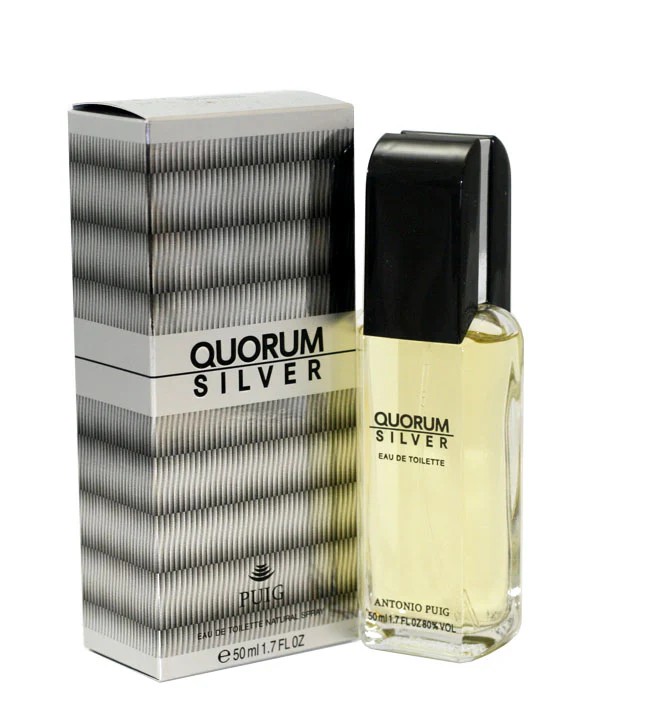 Puig Mens Quorum Silver EDT Spray 1.7 oz Fragrances 000661214983