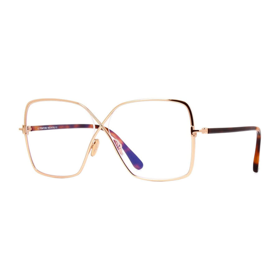 Tom Ford FT5841-B 028 Blue-Light Block Women’s Glasses Rose-Gold Size 59 - Free Lenses - Blue Light Block Available