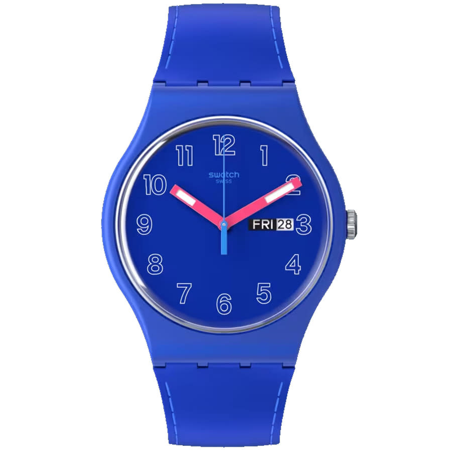 Swatch Originals The January Collection Cobalt Disco Blue Dial Mens Watch SO29N705