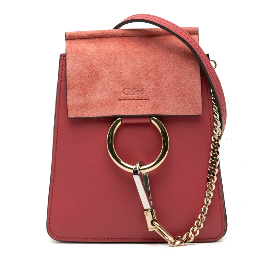 Pre-owned Chloe Mini Calfskin and Suede Faye Bracelet Bag Ladies 01 20 99 65 530$