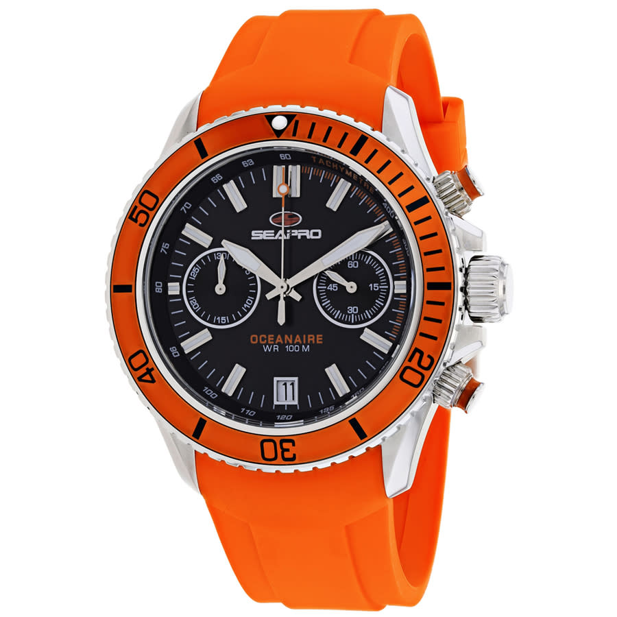 Seapro Thrash Chronograph Quartz Black Dial Mens Watch SP0331 424$
