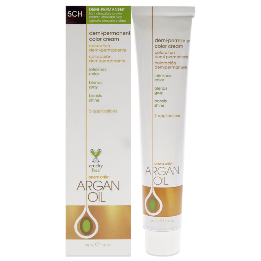 One n Only Argan Oil Demi-Permanent Color Cream 3 oz 5CH Light Chocolate Brown Hair Care 840061000768