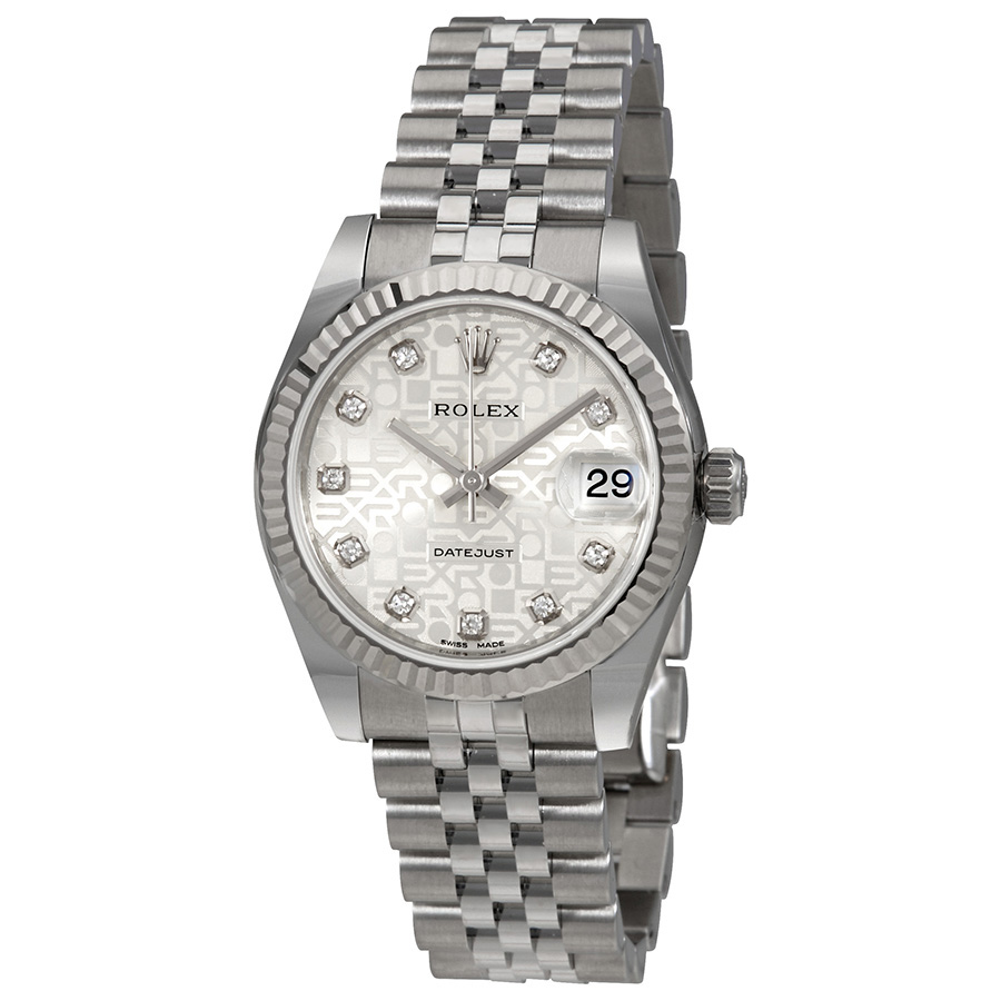 Preowned Rolex Datejust Lady 31 Diamond Silver Jubilee Dial Ladies Watch 178274SJDJ