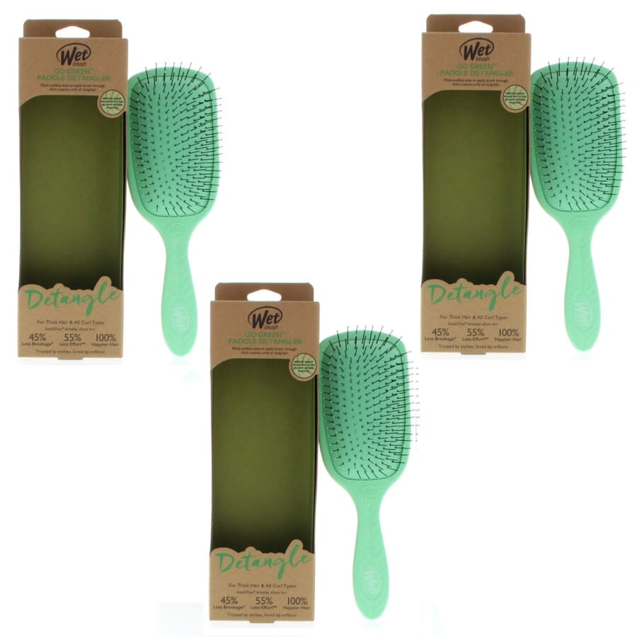 Wet Brush Go Green Paddle Detangler Green Hair Care 810390038152 25$