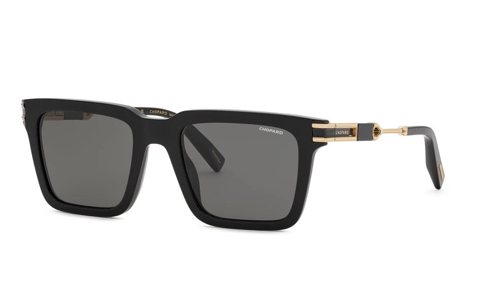 Chopard Polarized Smoke Square Mens Sunglasses SCH411 700P 54