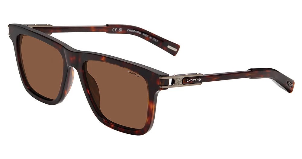 Chopard SCH398 Polarized 909P Men's Sunglasses Tortoiseshell Size 57