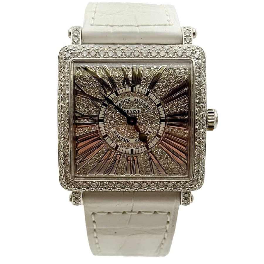 Franck Muller Master Square Quartz Diamond Ladies Watch 6002 L QZ R D CD-WHT 8591$