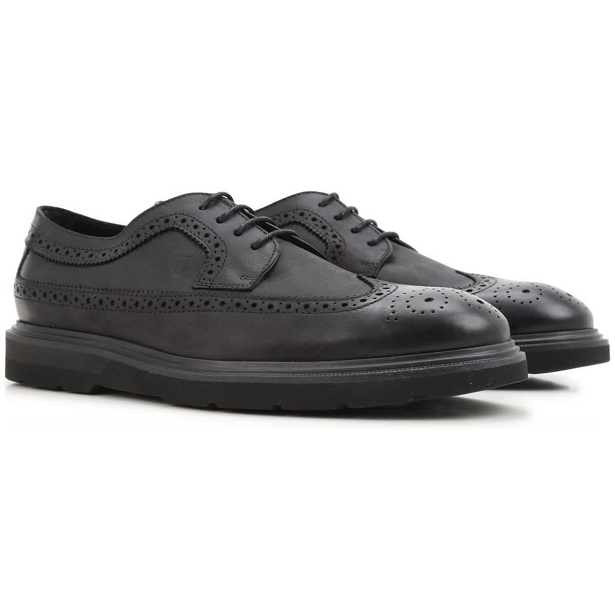 Tods Men's Dress Brogue Shoes in Black 