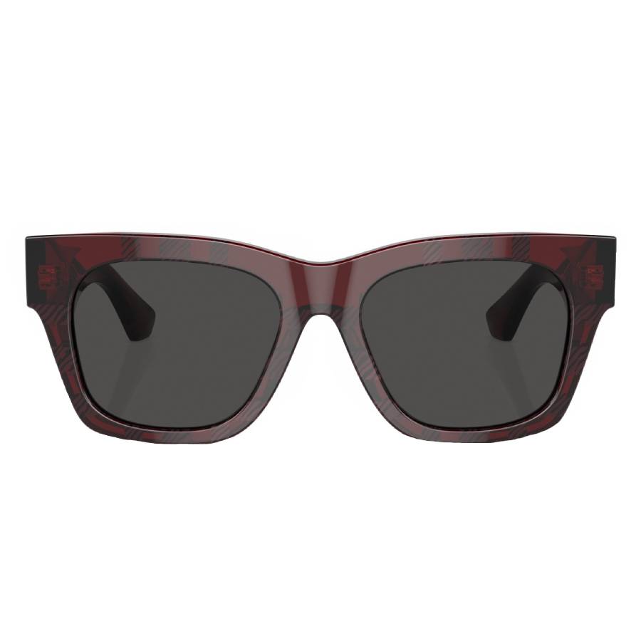 Burberry Woman Sunglass BE4424 -  Frame color: Check Red, Lens color: Dark Grey