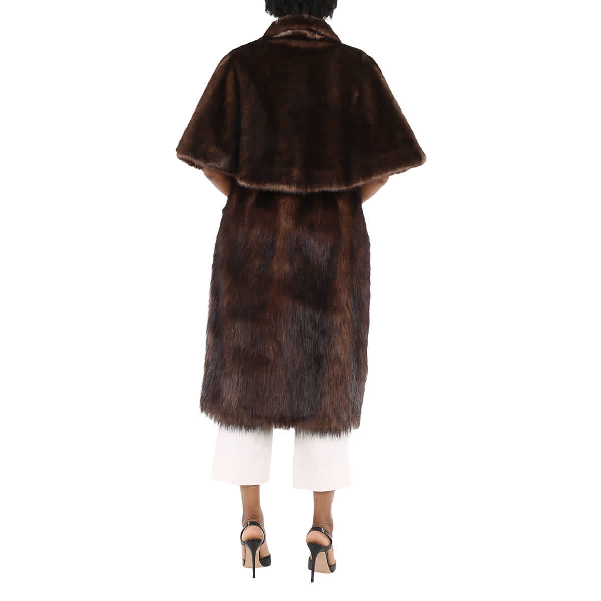 Burberry fur best sale cape