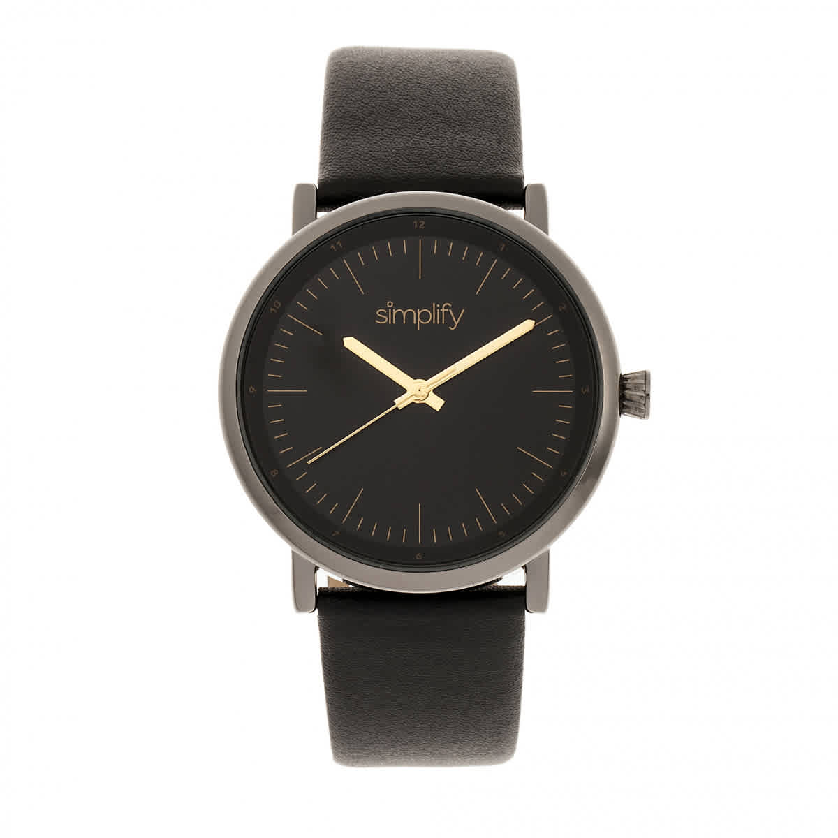Simplify The 6200 Black Dial Black Leather Watch SIM6204