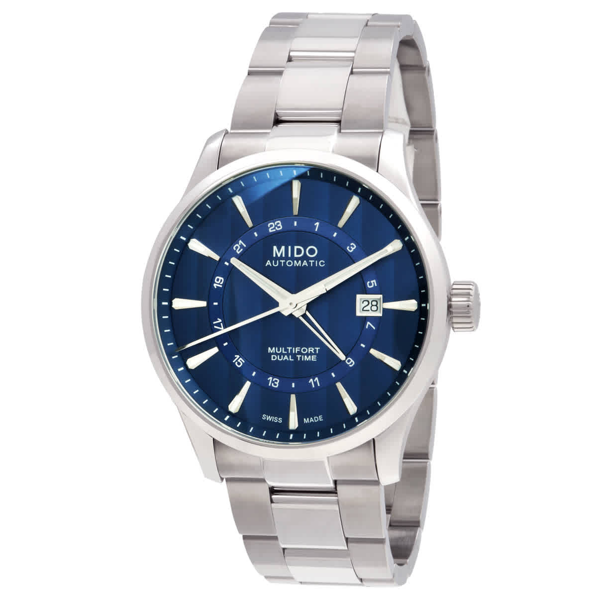 Mido Multifort Dual Time Automatic Blue Dial Watch M0384291104100 945$