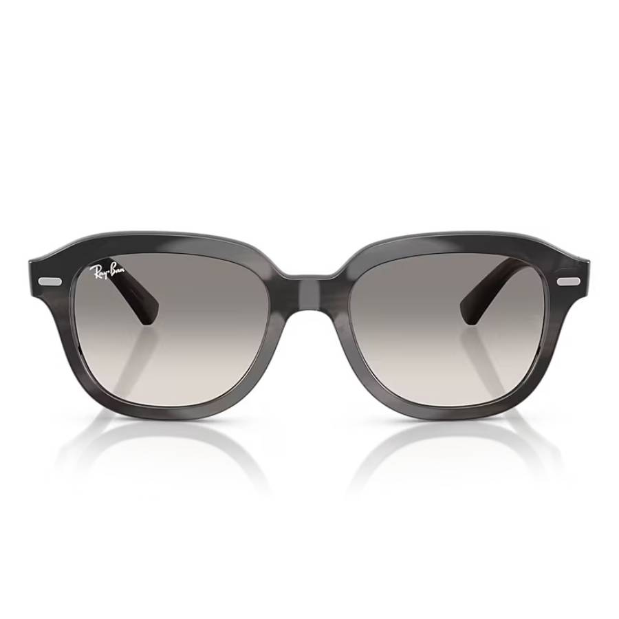 Ray-Ban Unisex Sunglass Erik -  Frame color: Striped Grey, Lens color: Clear Gradient Grey