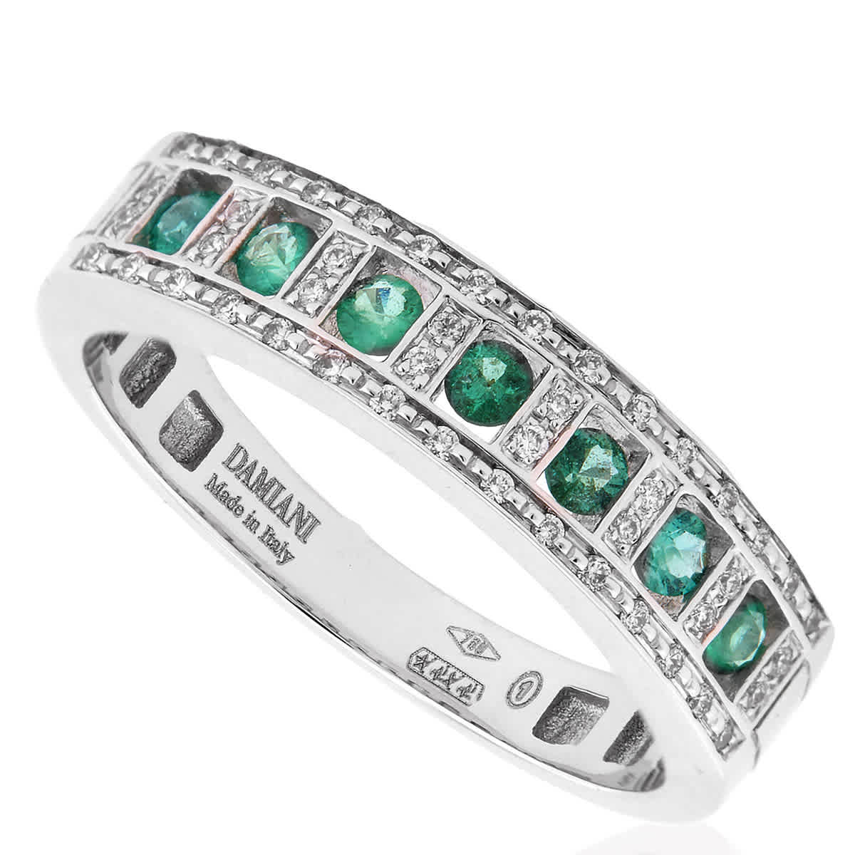 Damiani Belle Epoque White Gold Ring, Size 13