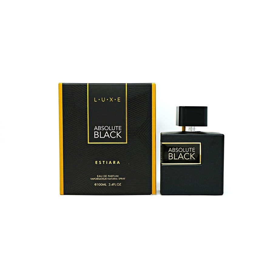 Estiara Mens Luxe Absolute Black EDP Spray 3.4 oz Fragrances 6294015167818