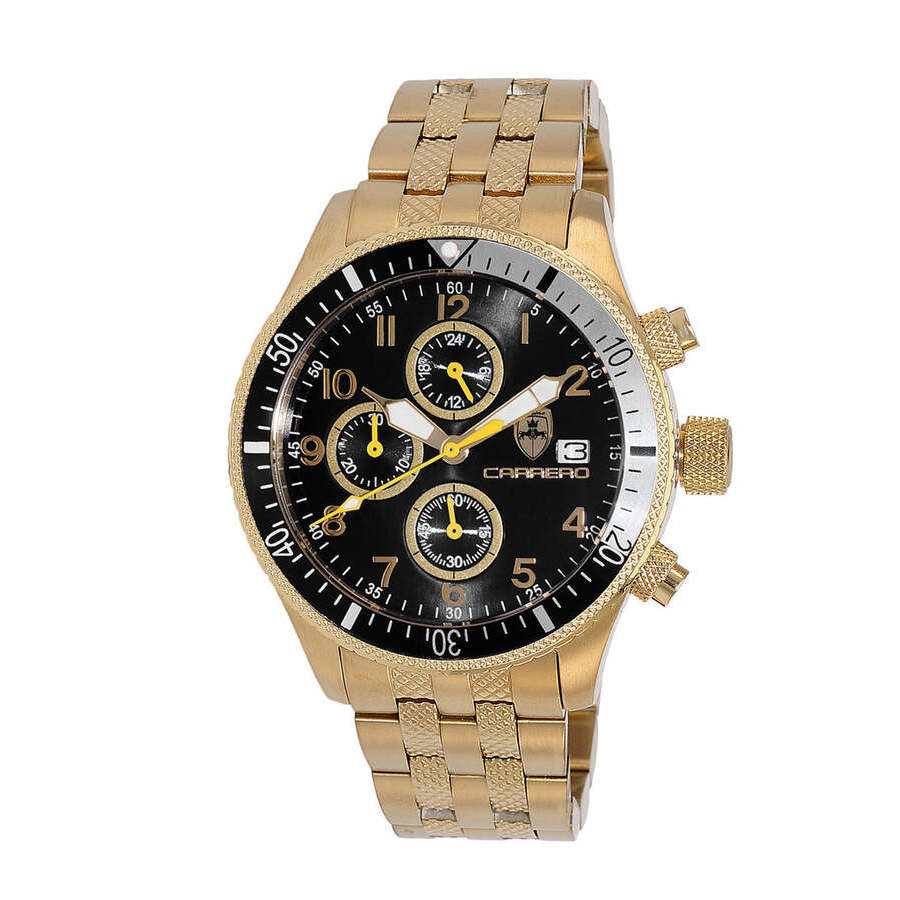 Torino Carrero LaserGraph Chronograph Quartz Black Dial Mens Watch CG17733BKSVJ 1228$