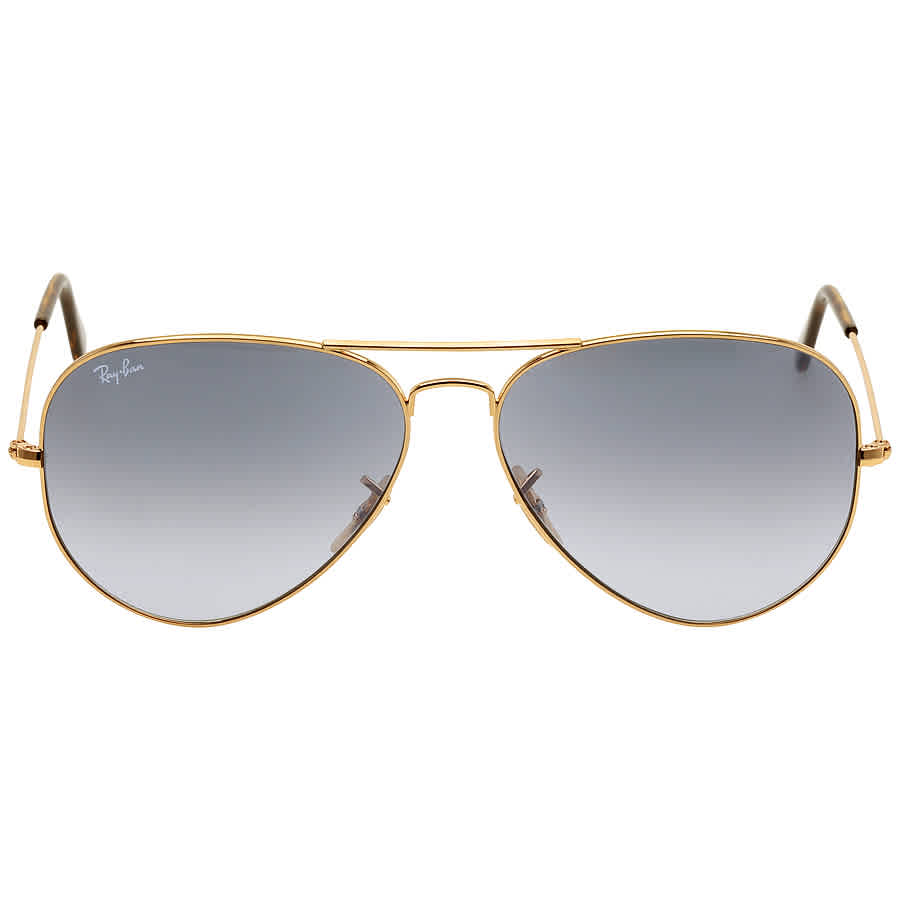 Ray-Ban Unisex Sunglass Aviator Havana Collection - Frame color: Arista Gold, Lens color: Grey Gradient