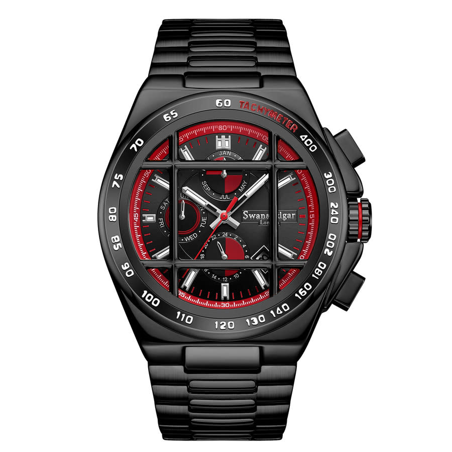 Swan Edgar Caged Sports Automatic Black Dial Mens Watch SE01071 170$