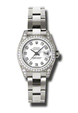 Rolex Lady Datejust 26 White Dial 18K White Gold Oyster Bracelet Automatic Watch 179159WDO