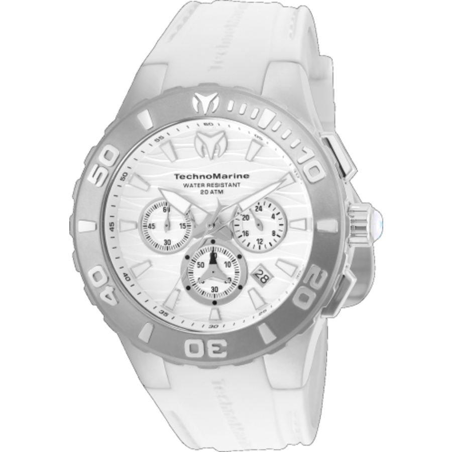NWT Technomarine Cruise Chronograph Quartz White Dial Unisex Watch Technomarine Cruise Original Unisex White Chronograph Dial  main image 4