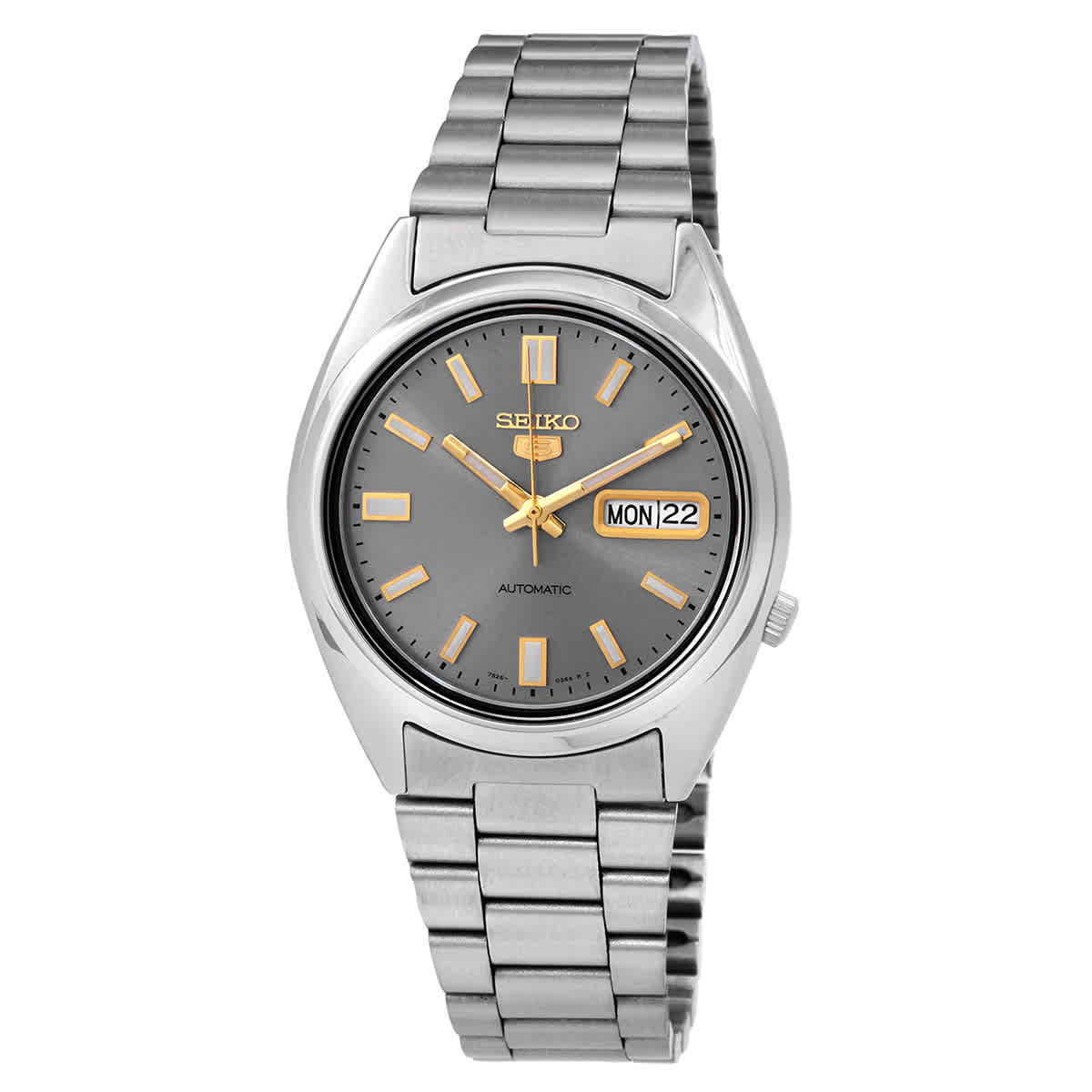 【海外 正規品】 Men's Dial Grey Automatic 5 Seiko Watch eBay | SNXS75K1 時計