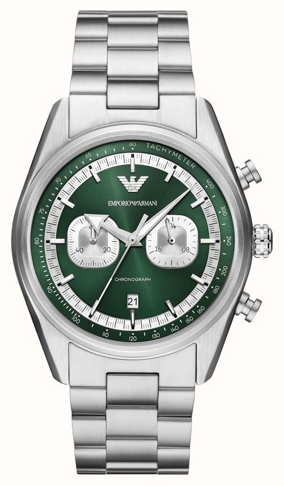 Armani Racer Chronograph Quartz Green Dial Mens Watch AR11637 179$