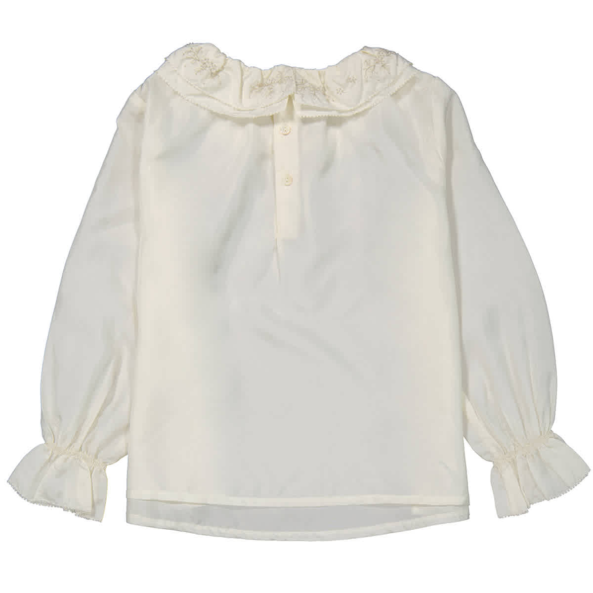 Ruffle Trim White