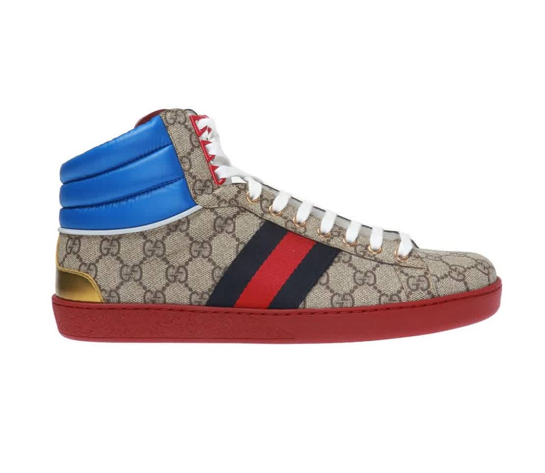 Gucci Men's Ace GG Hightop Sneakers | eBay