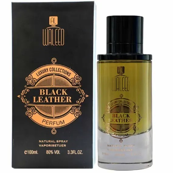 Lancivani Mens Black Leather EDP Spray 3.4 oz Fragrances 6291106906349