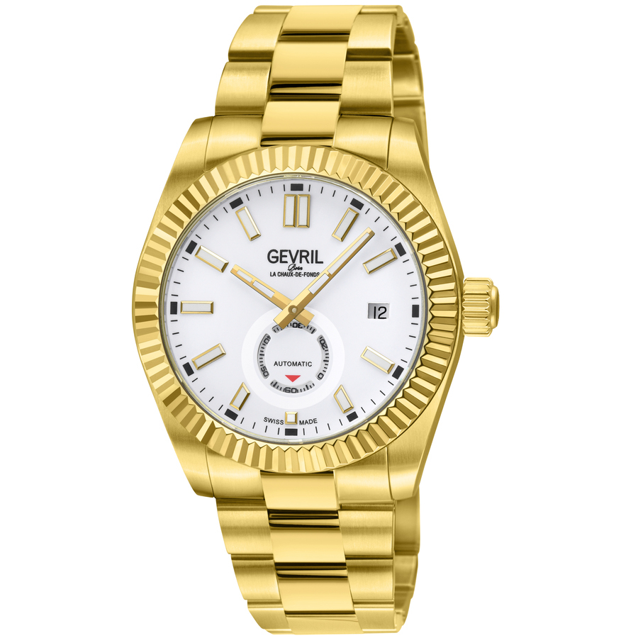 Gevril West Village Automatic White Dial Mens Watch 48985B 1099$