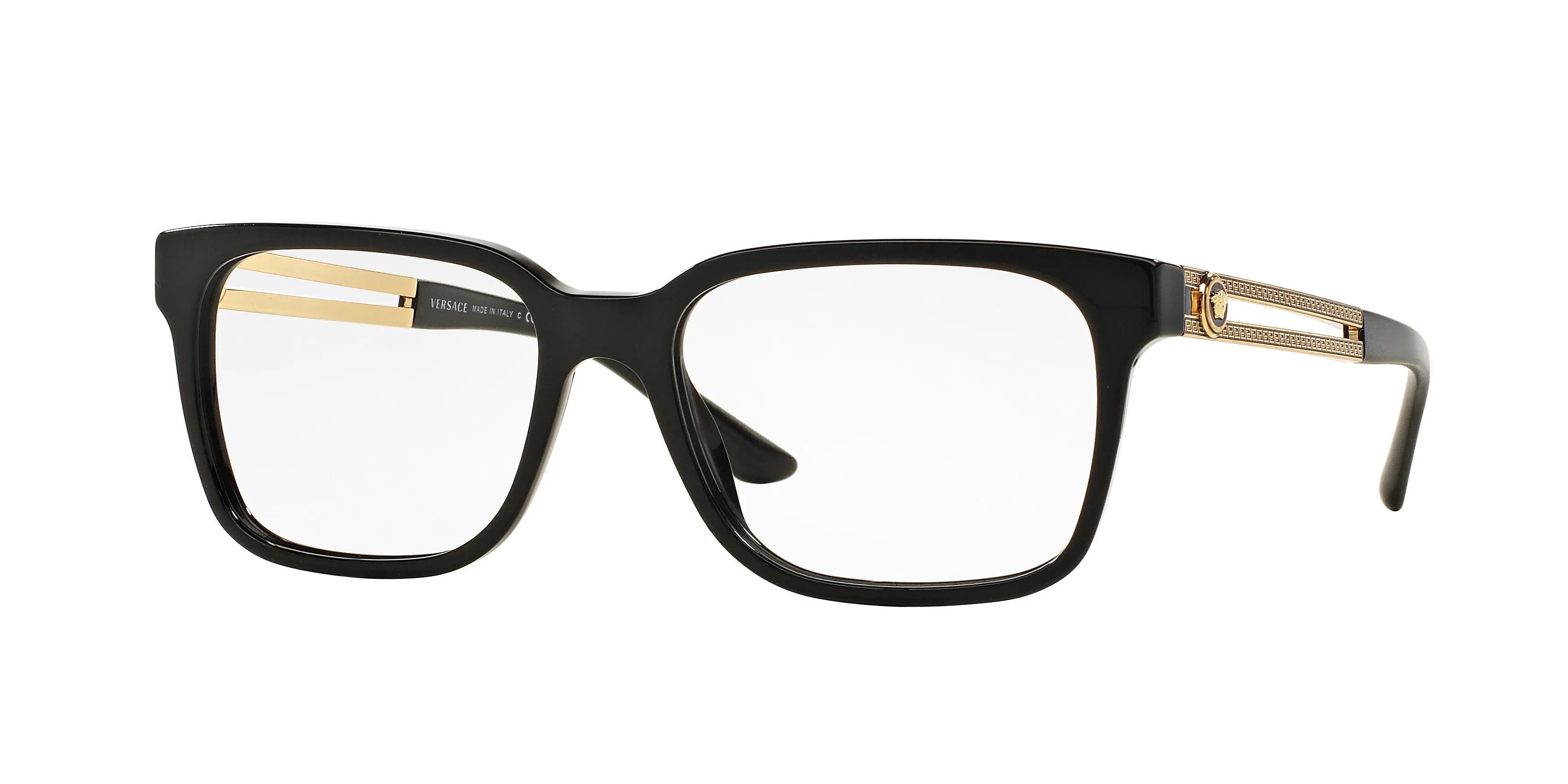 Versace Demo Square Mens Eyeglasses VE3218 GB1 53 130$