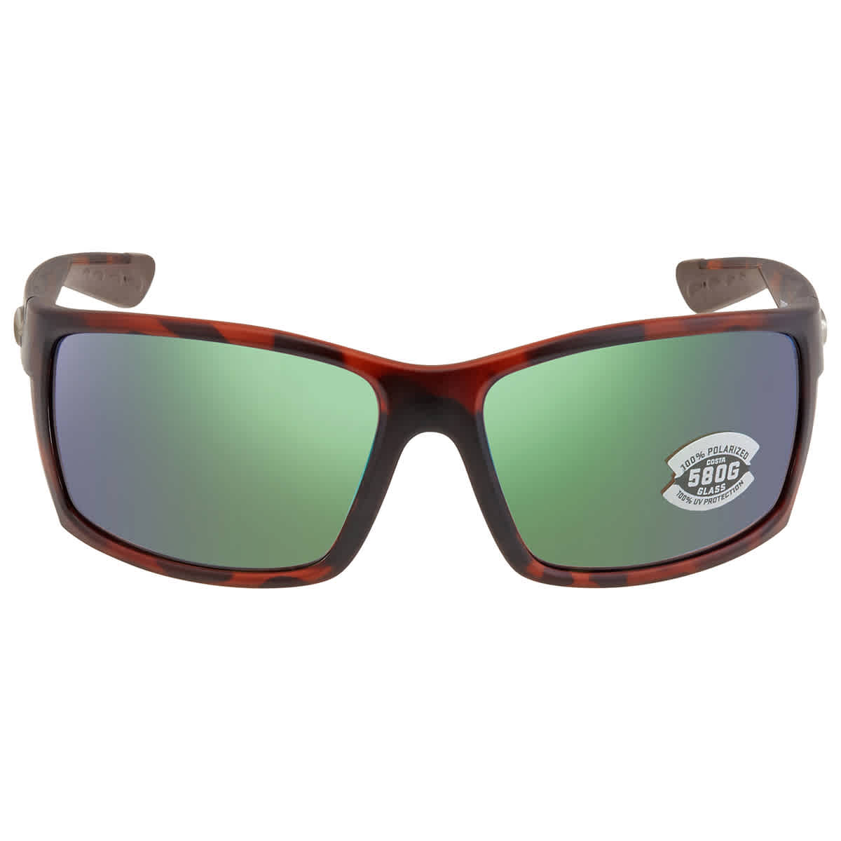Costa Del Mar Costa Reefton Matte Retro Tortoise Frame Sunglasses w/Green Mirror 580G Lenses 06S9007-90073164