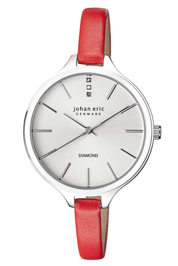 Johan Eric Herlev Slim Silver Dial Ladies Watch JE2100-09-004