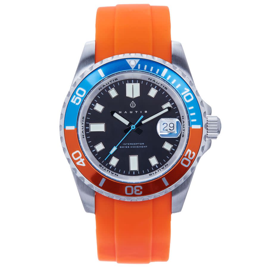 Nautis Interceptor Quartz Black Dial Mens Watch 19161G-C
