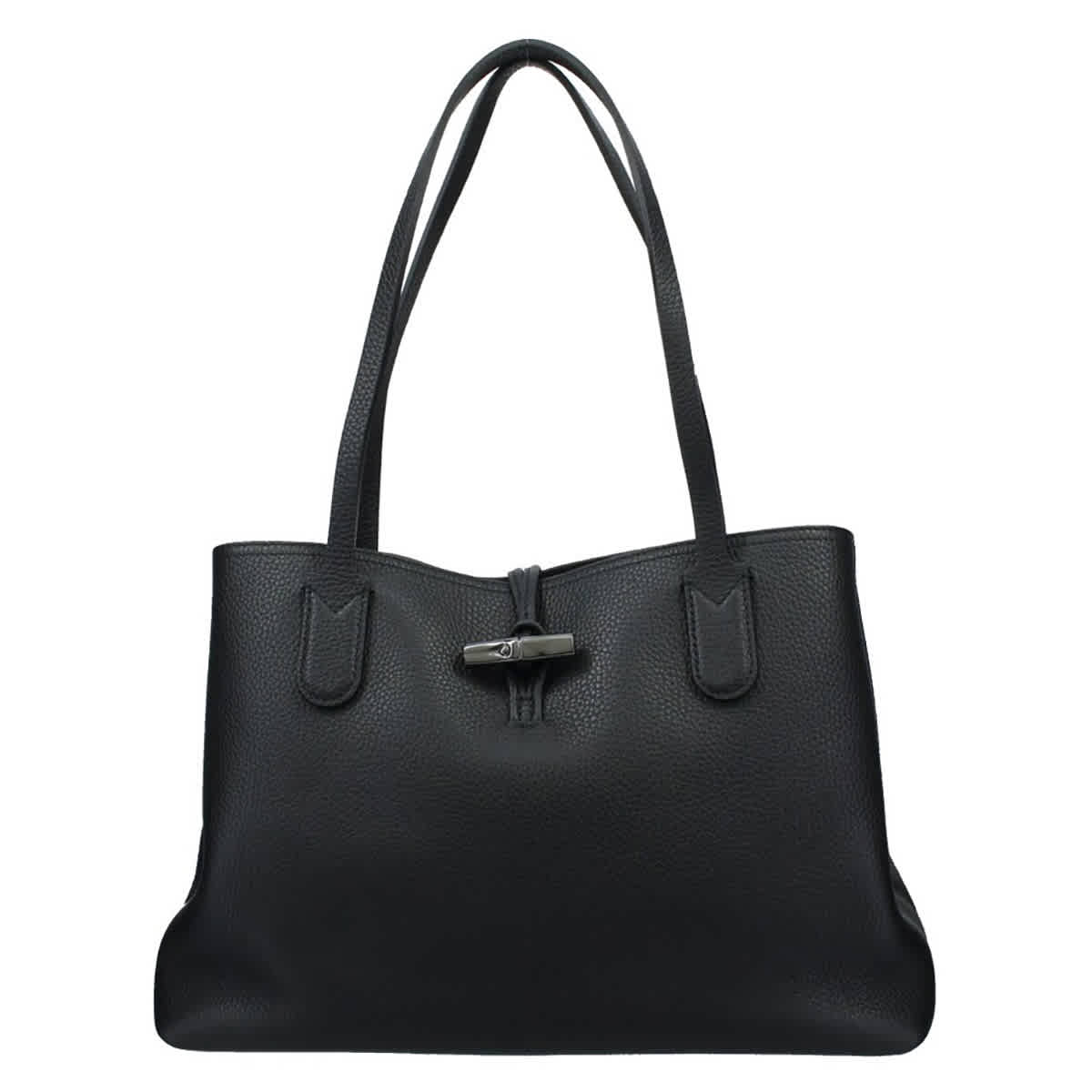 Longchamp Longchamp Ladies Roseau Leather Shoulder Bag In Black