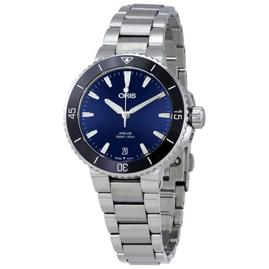 Oris Aquis Date Automatic Blue Dial Ladies Watch 01 733 7731 4135-07 8 18 05P