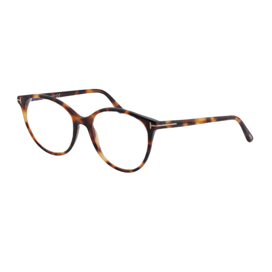 Tom Ford Ladies Black Round Eyeglass Frames FT5742-B 053
