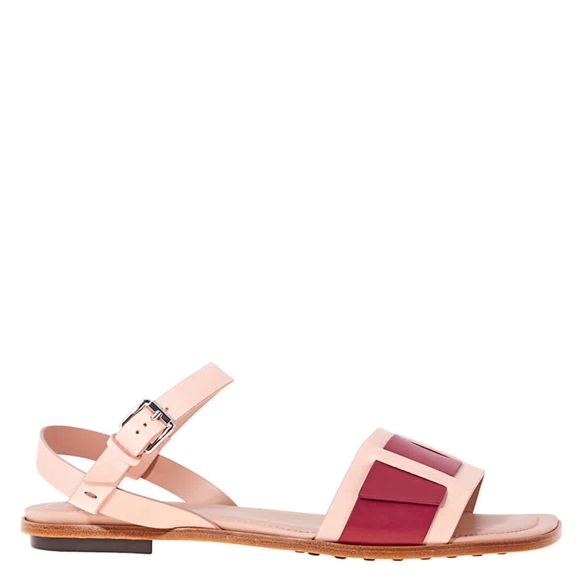 Tods Womens Sandals in Powder Medium Red eBay