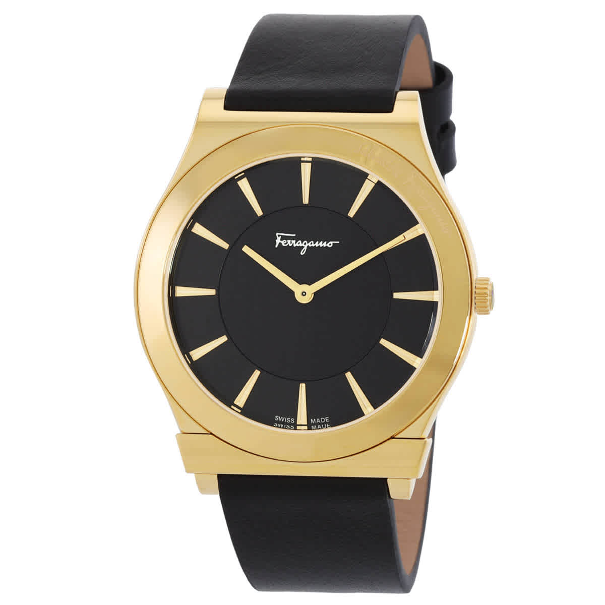 Ferragamo 1898 Slim Quartz Black Dial Mens Watch SFPE00219 439$