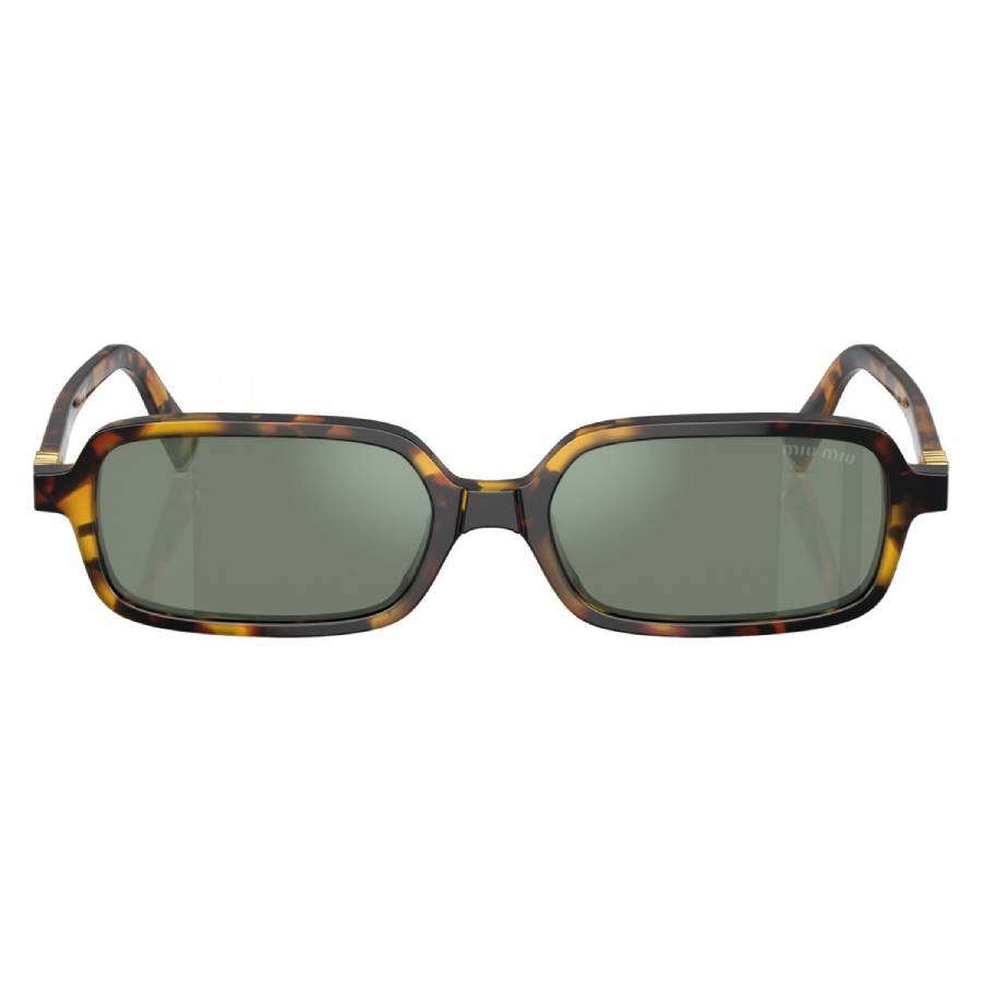 Miu Miu Green Mirror Internal Silver Rectangular Ladies Sunglasses MU 11ZSF VAU04M 52