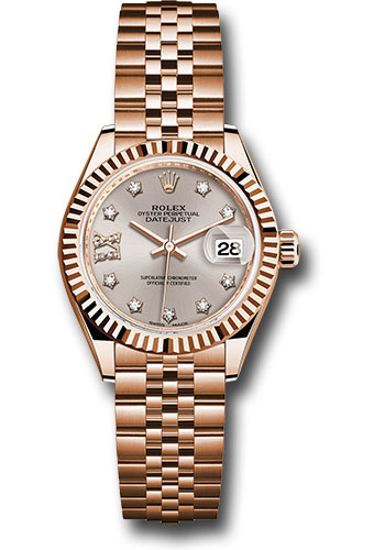 Rolex Lady Datejust Sundust Diamond Dial 18K Everose Gold Watch 279175SNRDJ