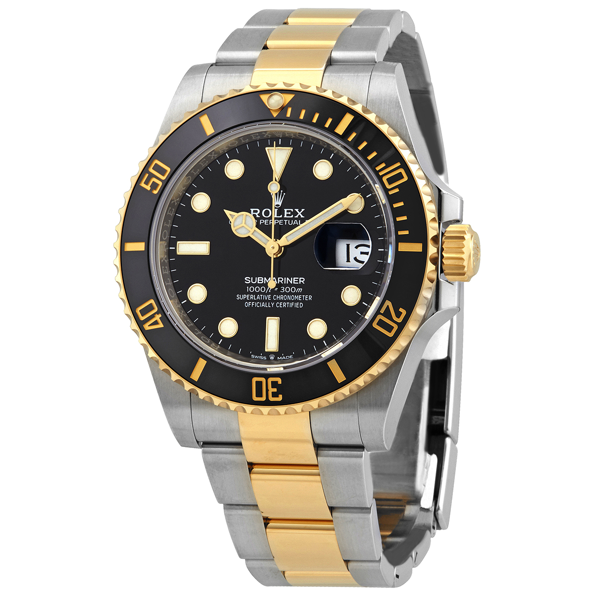 Preowned Rolex Submariner Automatic Chronometer Black Dial Mens Watch 126613LN