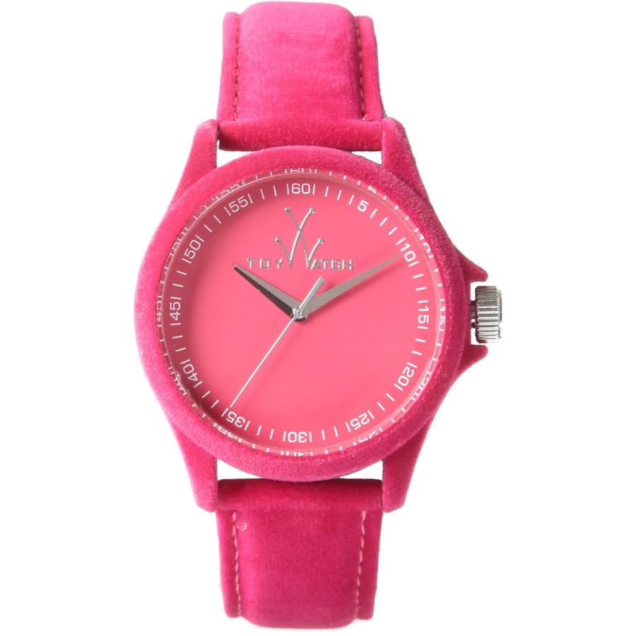 Toy Watch Sartorial Only Time Pink Dial Pink Velvet-covered Leather Ladies Watch PE03PS