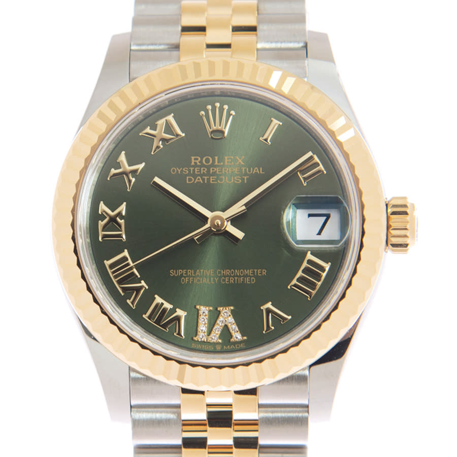 Rolex Datejust 31 Automatic Diamond Green Dial Ladies Watch 278273GNRJ