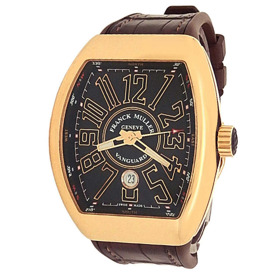 Pre-owned Franck Muller Vanguard Automatic Black Dial Mens Watch V 45 SC DT 9325$