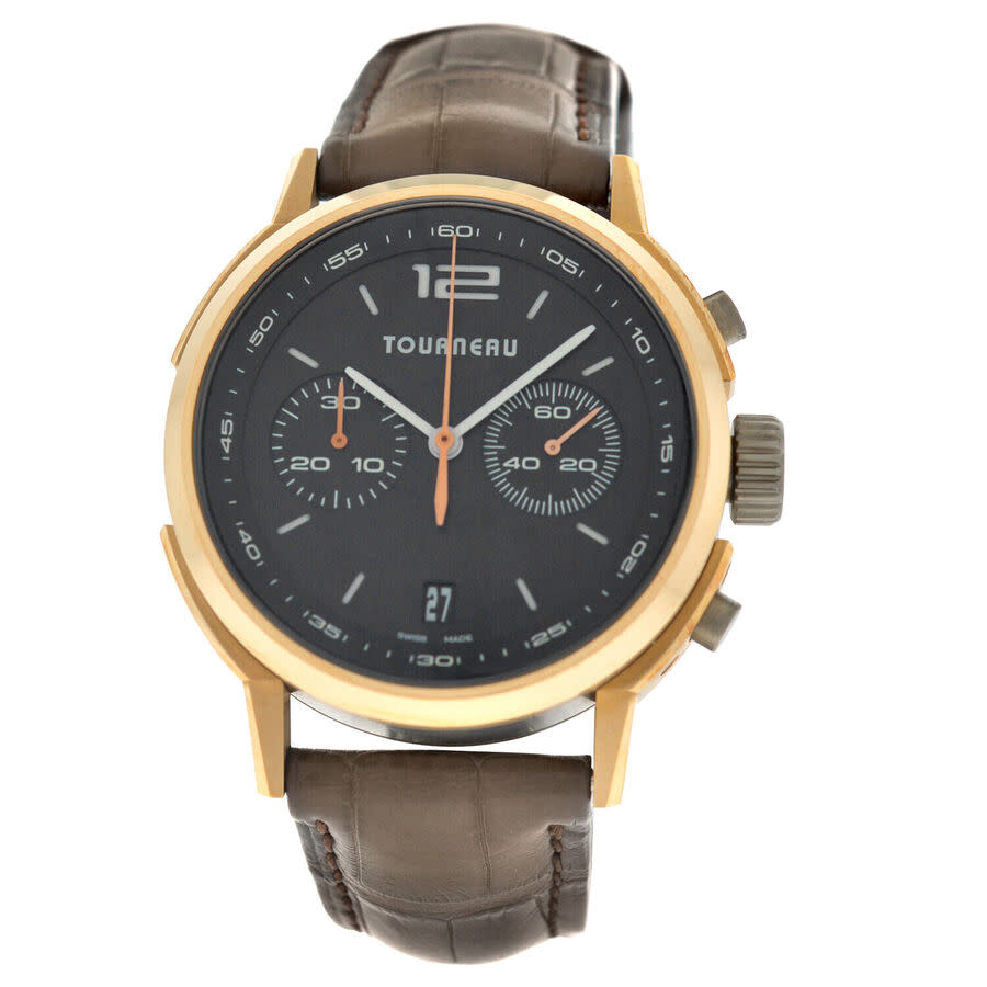 Pre-owned Tourneau Tny Chrono Chronograph Automatic Black Dial Mens Watch TNY400305005